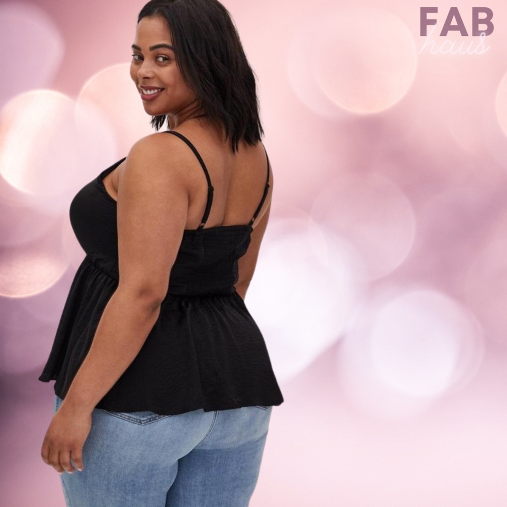 Torrid | Textured Satin Peplum Cami - image 3